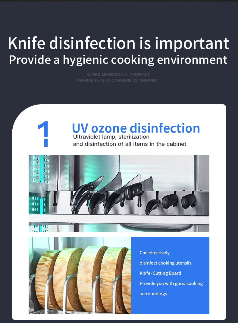 UV Light Sterilizer Cabinet Portable / Ozone Sterilizer Cabinet / Disinfection Equipment for Knife, Cutter, Cutting Board